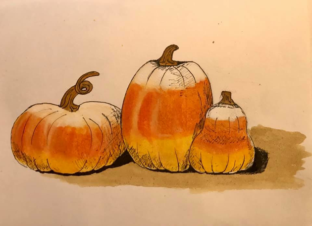 Inktober Day 19 - Candy Corn