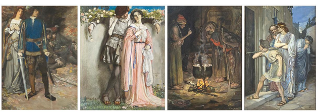 Norman Price. Illustrations for Tales of Shakespeare, 1905. Opague watercolor on illustration board.