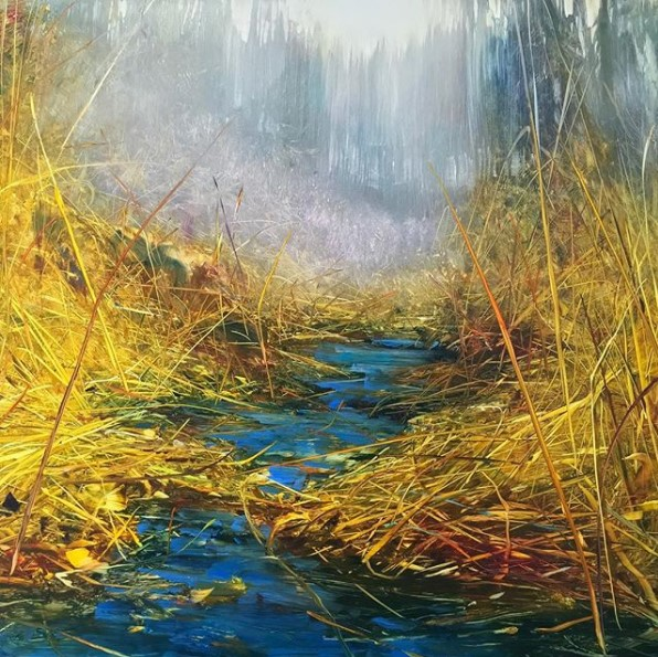 Oil on white enameled laminated aluminum. 