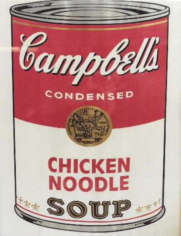 Andy Warhol, Chicken Noodle, from Campbell’s Soup I, 1968. Collection of Dr. Harvey Manes