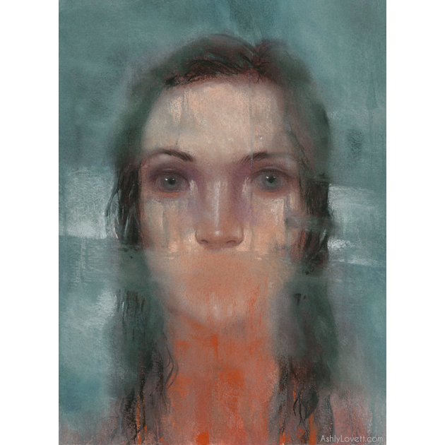 pastel painting of a girl by Ashly Lovett
